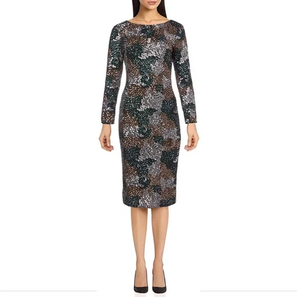 NEW Dress the Population [ XL ] Emery Long Sleeve Sequin Cocktail Dress -  www.rajagirimanappuram.com